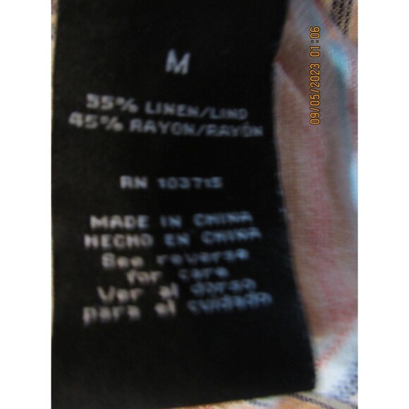 ZAC & RACHEL WOMEN'S CAPRI PANTS SIZE M LINEN BLEND PAPER BAG WAIST TIE - Picture 4 of 9